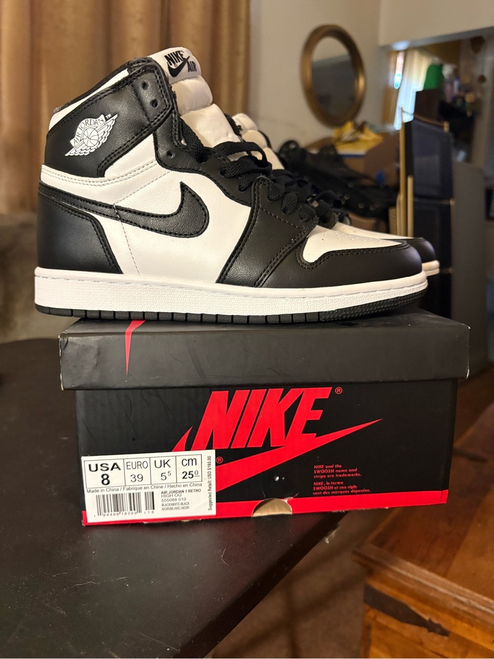 Nike Air Jordan 1 Retro High OG Black and White